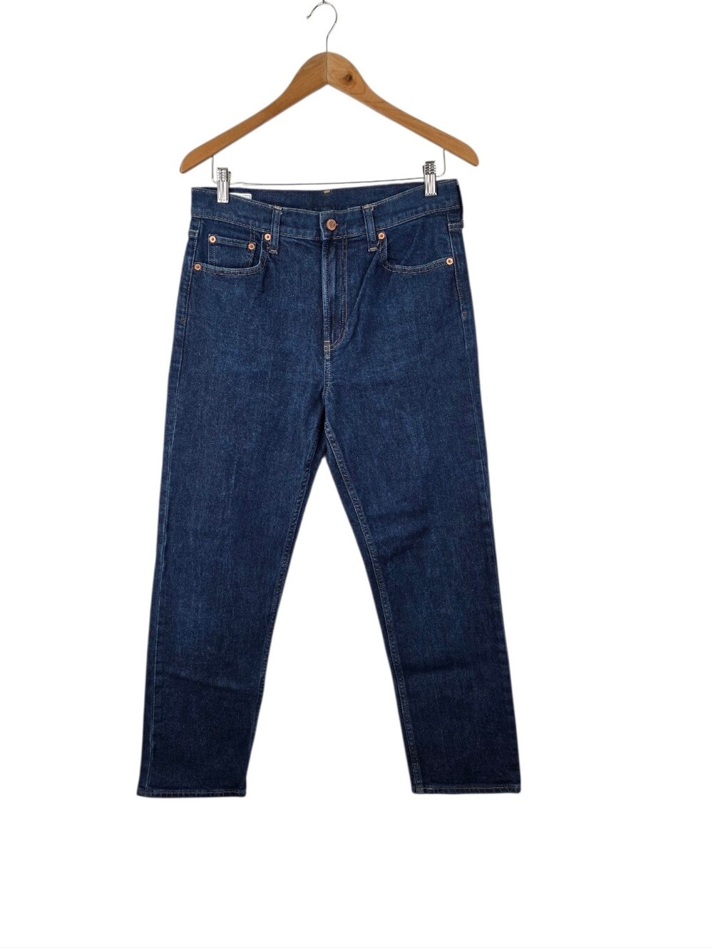 Gap Vintage Slim Mid Rise Straight Dark Indigo Wash Denim Jeans Women's 8R/29